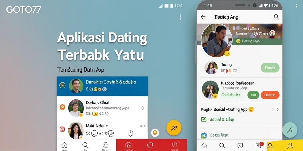 Tampilan antarmuka utama GOTO77 dengan fitur-fitur menarik untuk mencari jodoh.