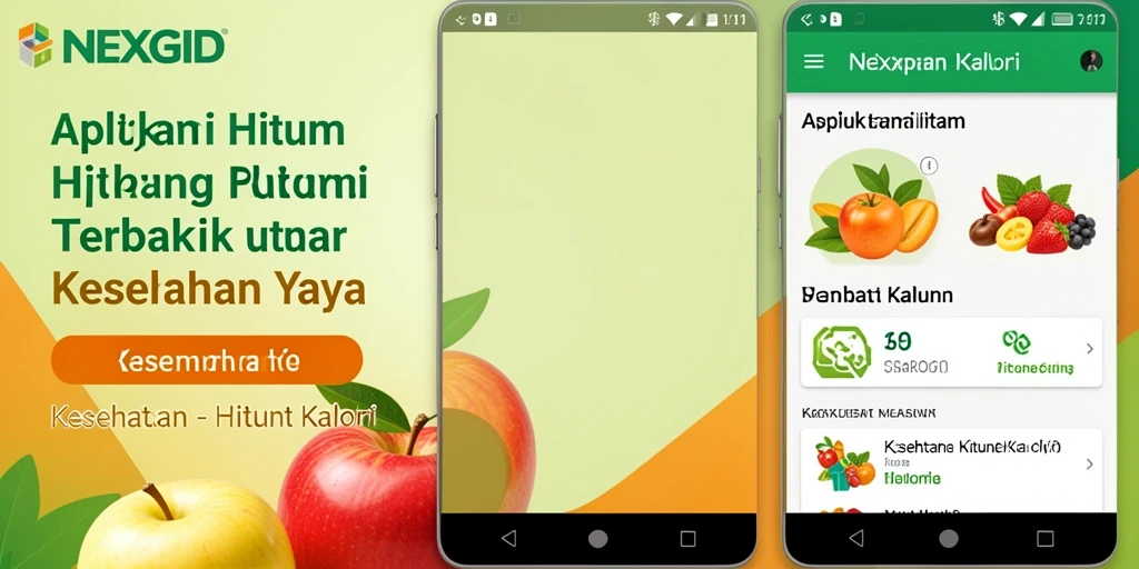 Antarmuka NEXGID menampilkan fitur Hitung Kalori yang intuitif dan informatif.