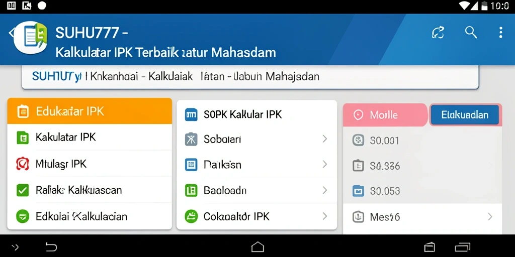 Tampilan antarmuka SUHU777 yang sederhana dan fungsional.