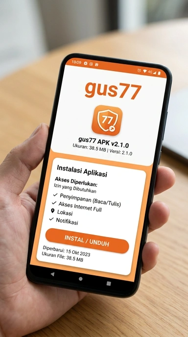 Tampilan halaman APK gus77