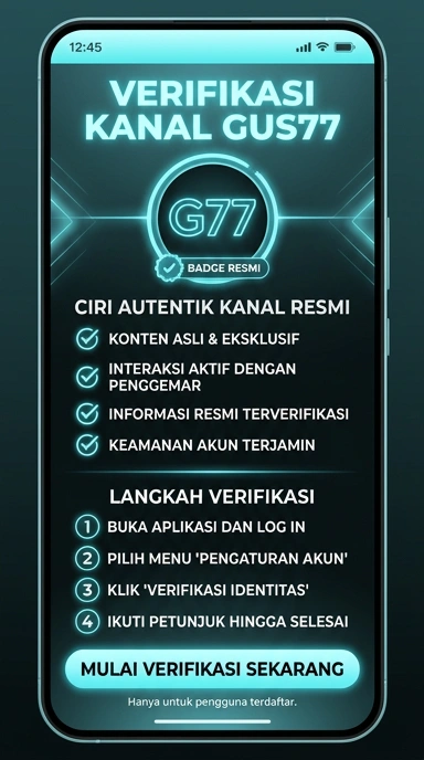 Tampilan kanal resmi gus77